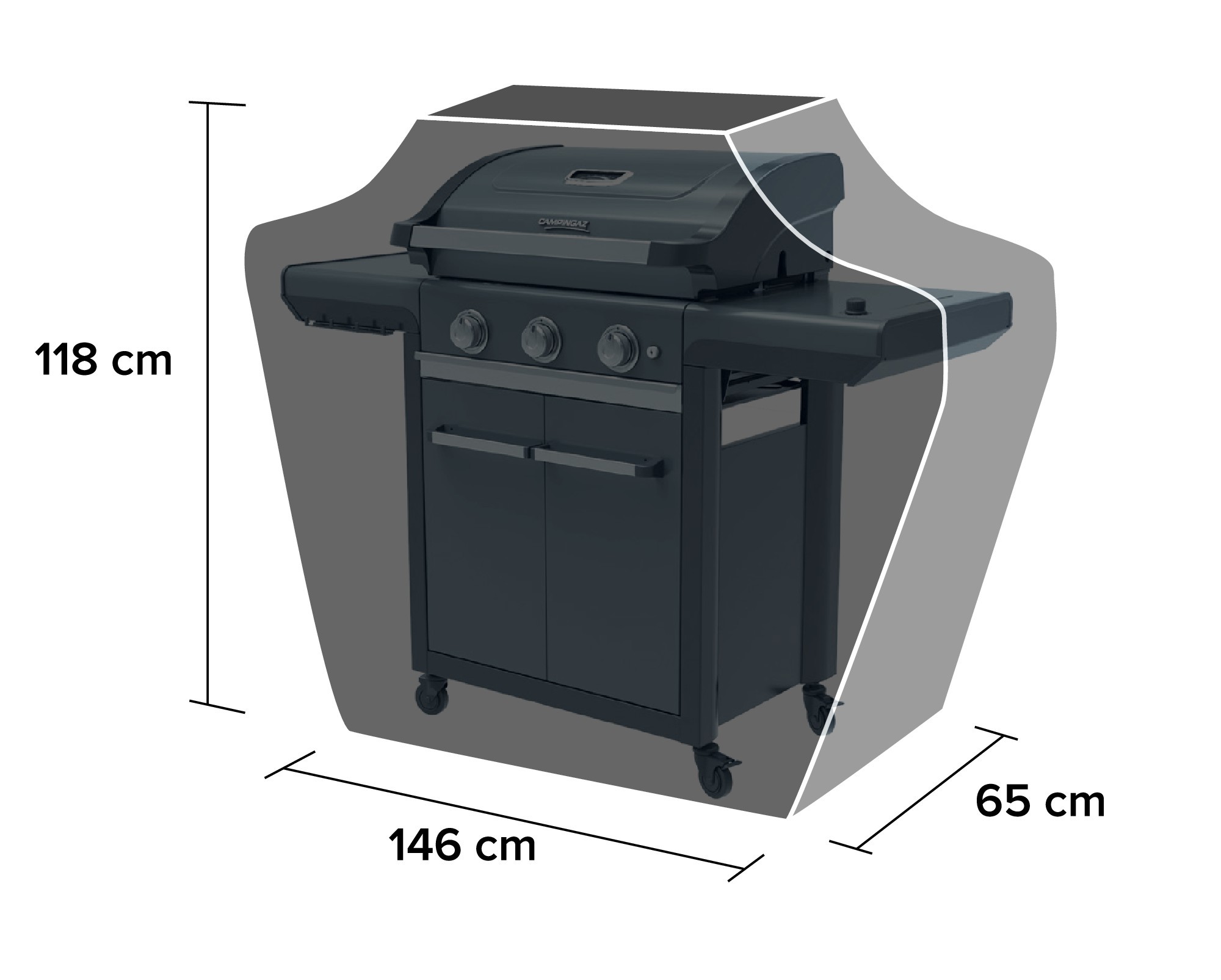 Funda BBQ CLASSIC L (146 x 65 x 118 cm) - Universal